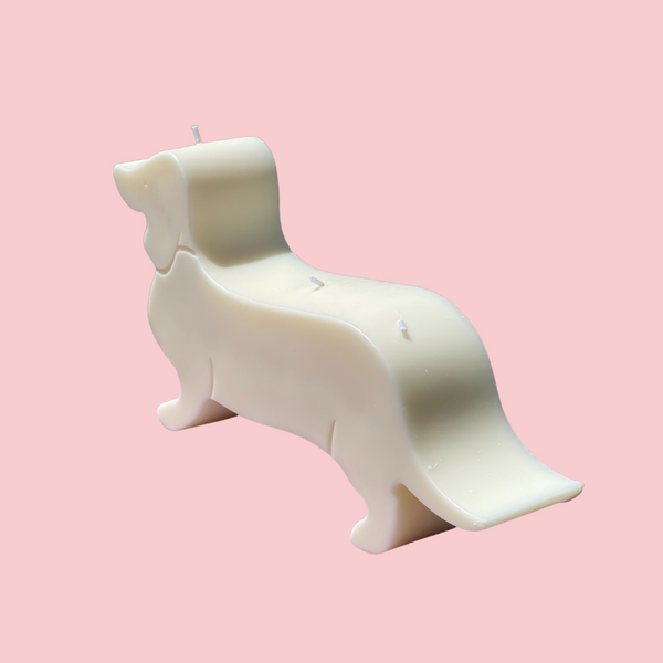 Triple Soy Wick Dachshund Shaped Candle