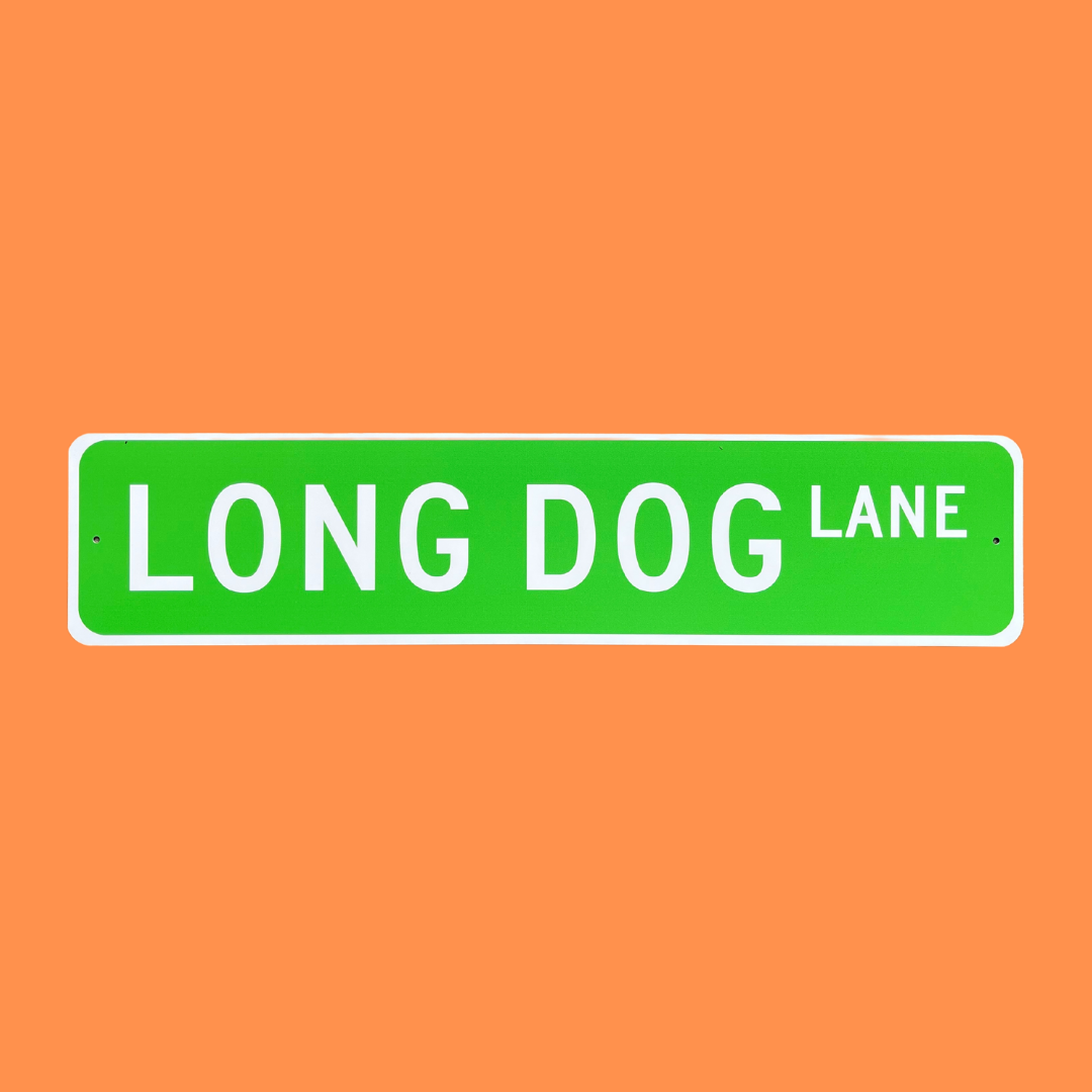 Long Dog Lane Street -  -Quality Metal Sign -Custom Street Sign